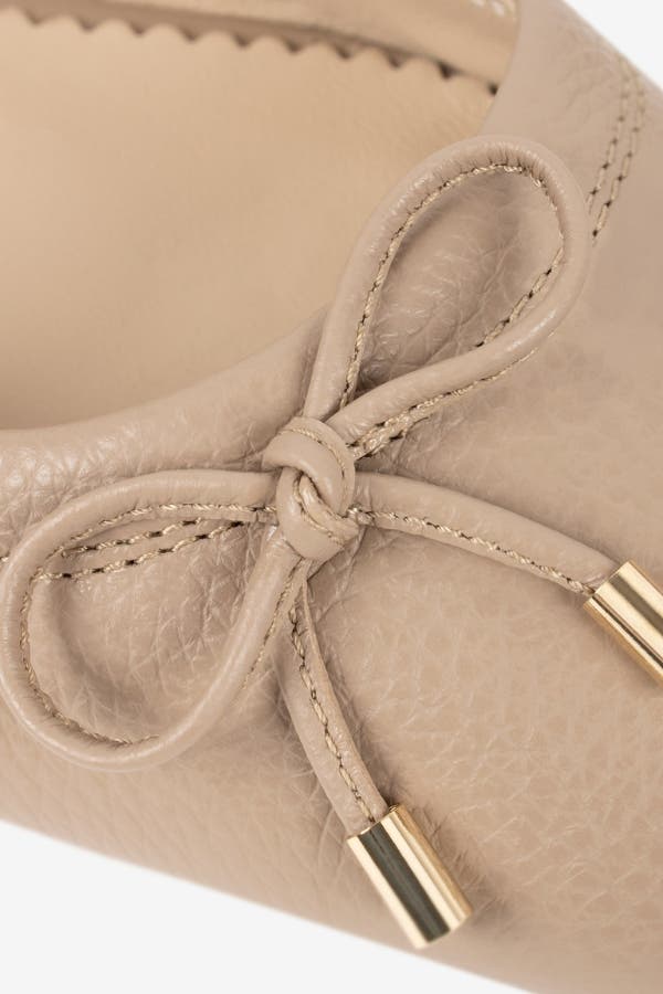 CV By Cavalinho Leather Flats, Alternate, color, Beige