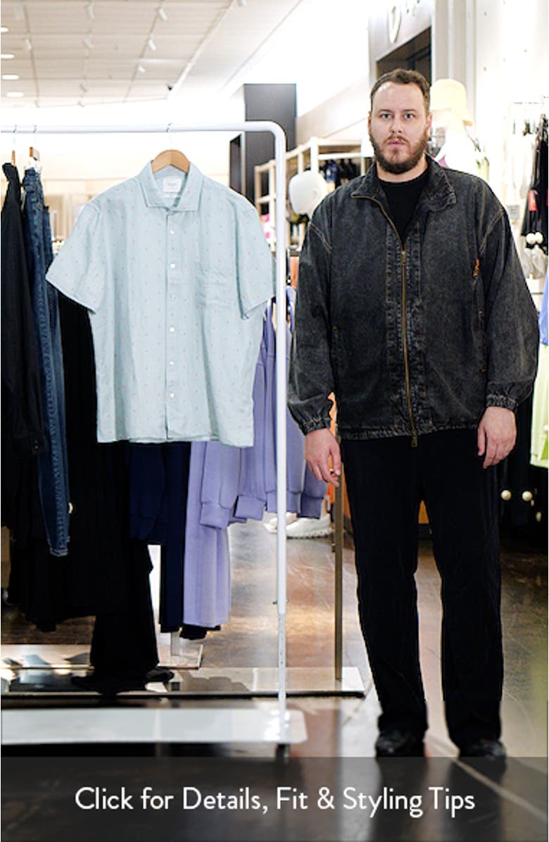 Treme Short Sleeve Linen & Cotton Herringbone Button Up Shirt, sales video thumbnail