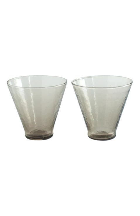 Handblown Hammered Dessert Cup - Set of 4