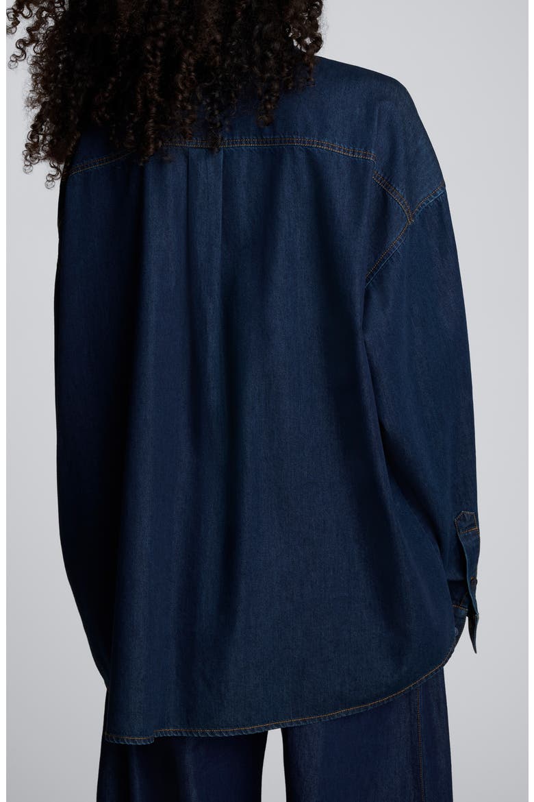 Oversize Denim Shirt, Alternate, color, OCEAN RINSE WASH
