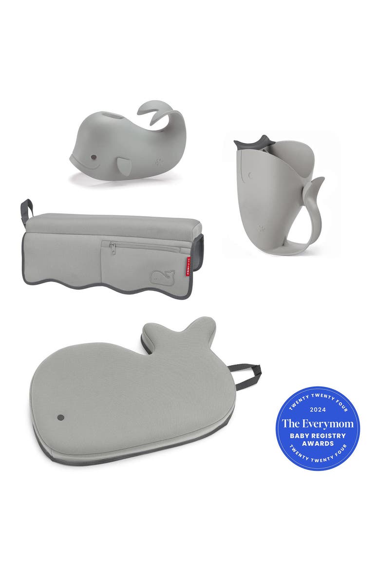 Moby Bath Time Essentials 4-Piece Kit, Alternate, color, GREY