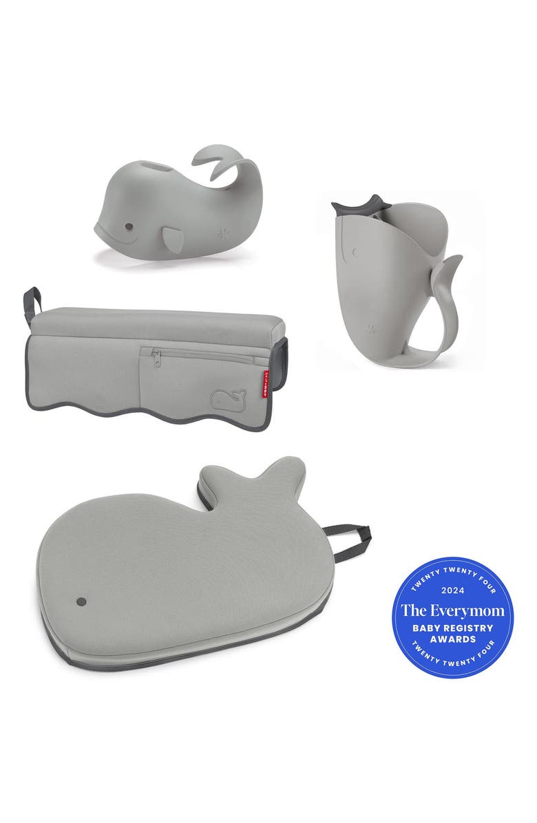 Skip Hop Moby Bath Time Essentials 4-Piece Kit, Alternate, color, Grey