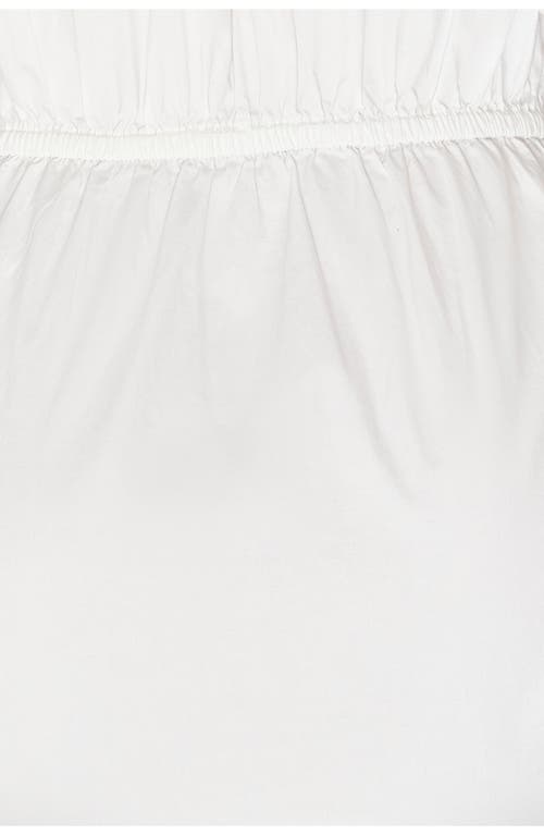The Lulo Project Lilies Tie Front Stretch Cotton Midi Dress In Crudo