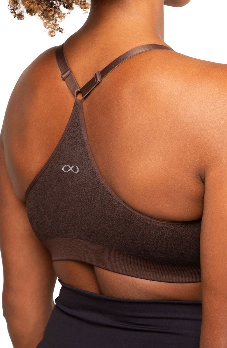 Modern Eternity Seamless Nursing Sports Bra, Alternate, color, Chocolate Jacquard