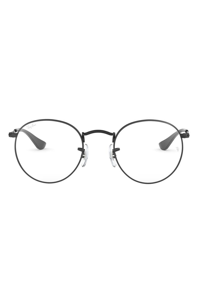 Ray-Ban Ray-Bay 47mm Round Optical Glasses, Main, color, 