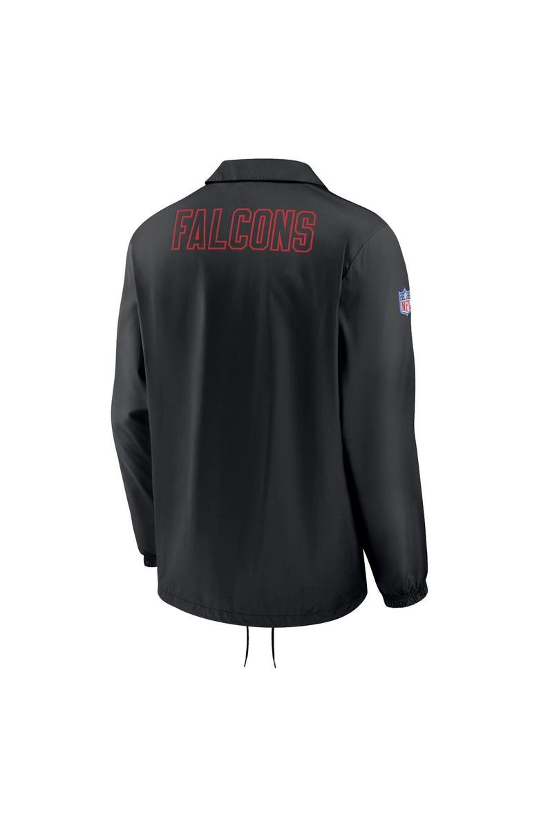 Nike Men's Nike Black Atlanta Falcons Sideline Coaches Performance Full-Snap Jacket, Alternate, color,