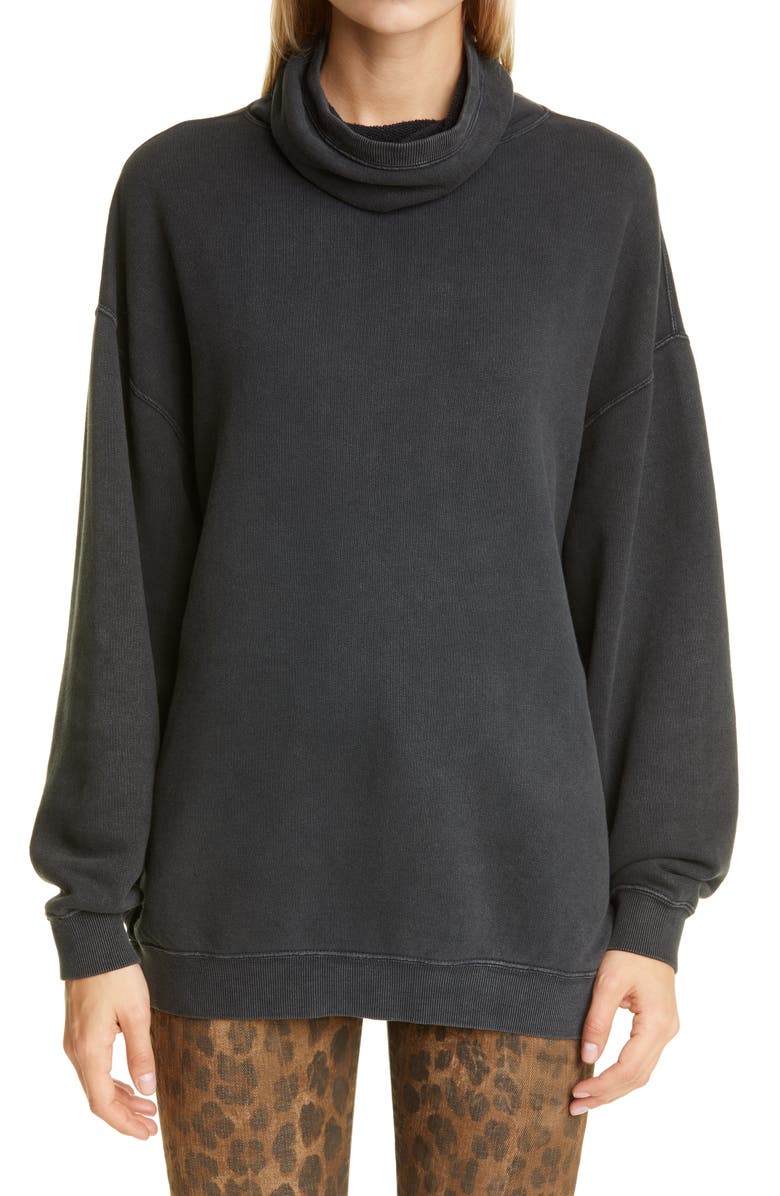 R13 MaskUp Face Mask French Terry Sweatshirt, Alternate, color,