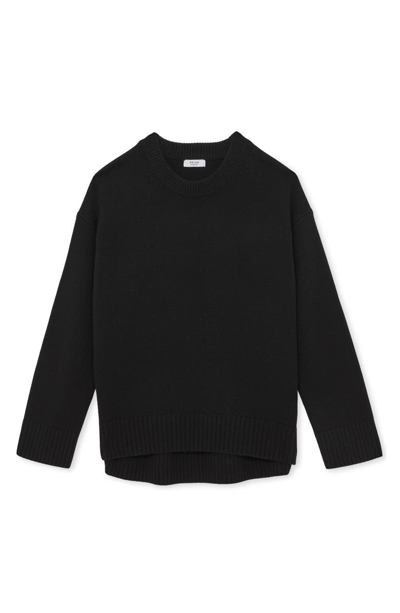 Reiss Ella Wool & Cashmere Sweater, Alternate, color, Black