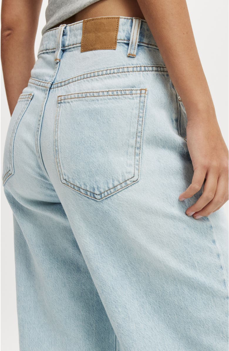 Cotton On Women's Relaxed Wide Jean, Alternate, color, Pearl Blue