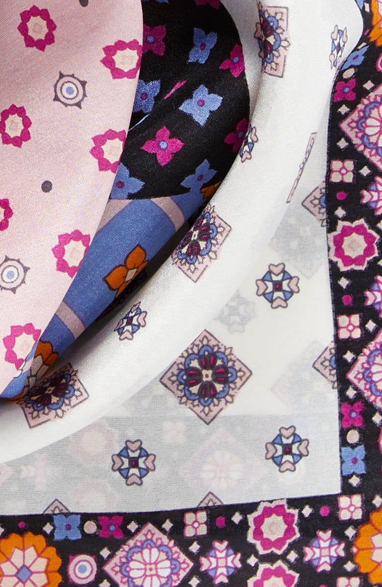 Treasure & Bond Print Silk Neckerchief, Alternate, color, 