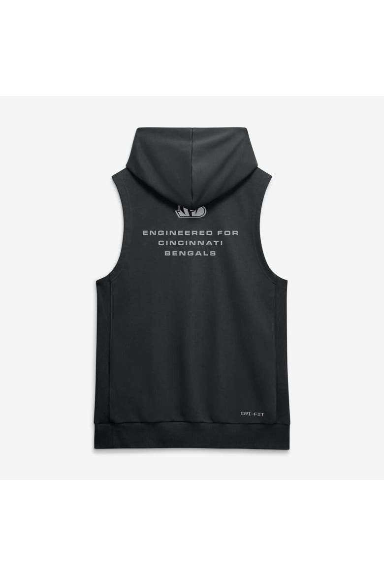 Men's Nike Black Cincinnati Bengals Sideline Standard Issue Dri-FIT Sleeveless Hoodie, Alternate, color, Black