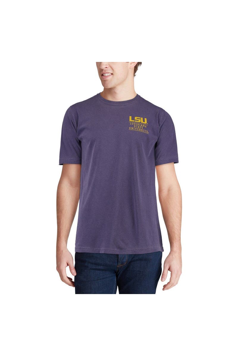IMAGE ONE Men's Purple LSU Tigers Comfort Colors Campus Icon T-Shirt, Alternate, color, 