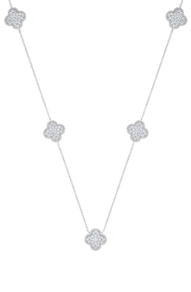 H.J. Namdar 14K Gold Diamond Clover Station Chain Necklace - 0.88ct., Main, color,
