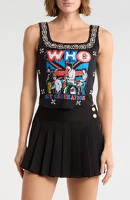 Alice + Olivia Breslin The Who Band Corset Tank