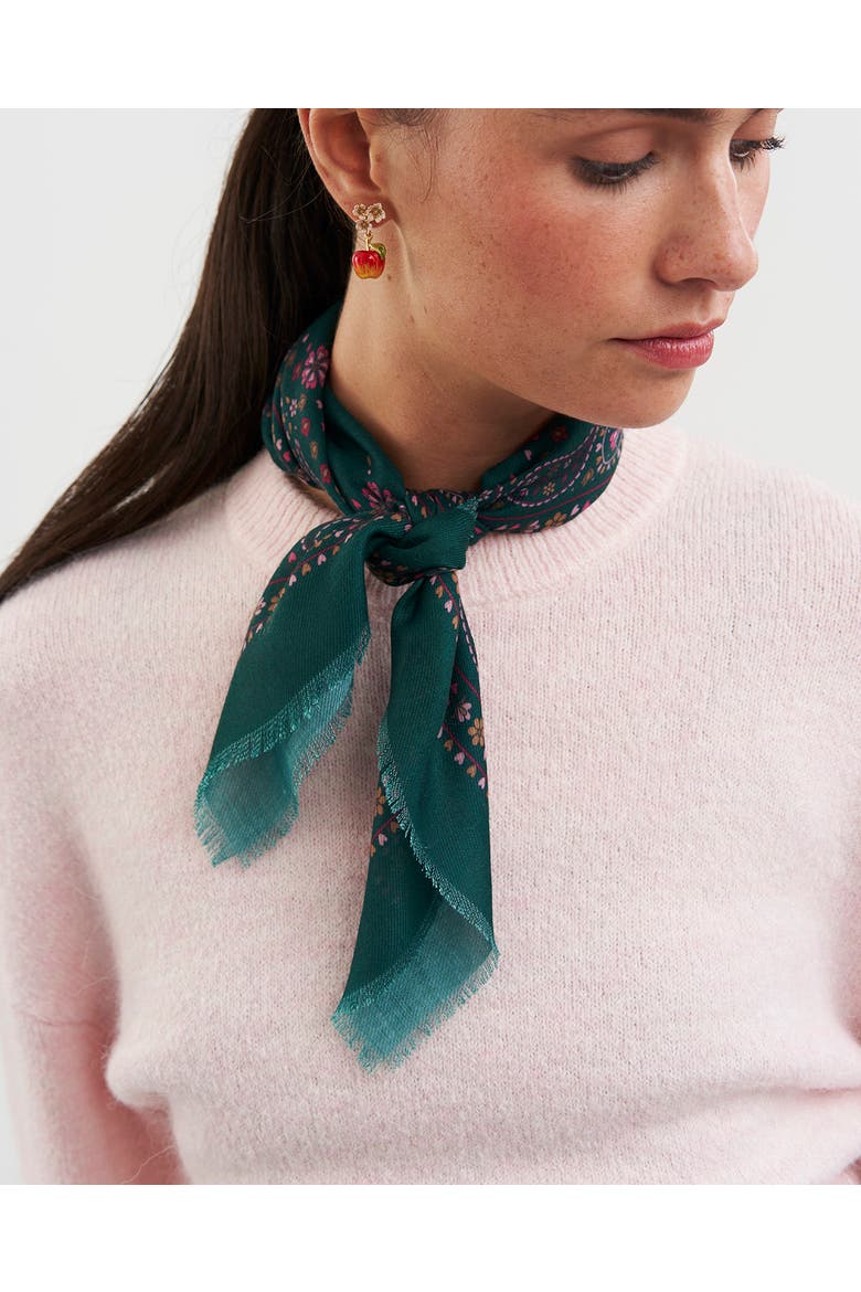 Eve Bandana Scarf, Alternate, color, Dark Green