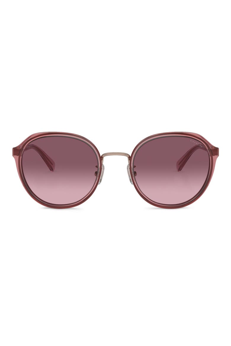 0HC7154 52mm Oval Sunglasses, Main, color, BERRY