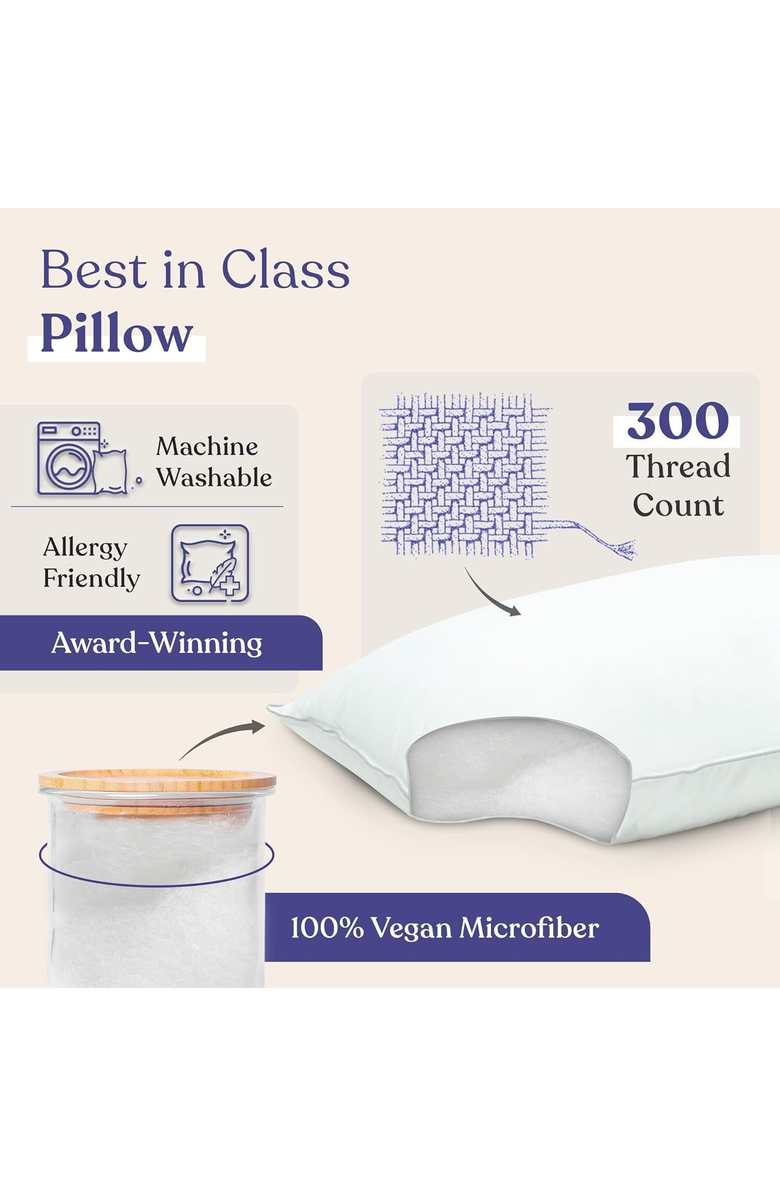 FluffCo | Hotel Comfort Down Alternative Pillow, Alternate, color, Firm Fluff