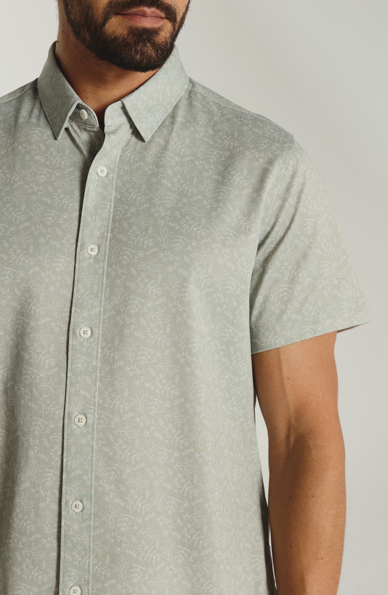 7 Diamonds Eden Floral Short Sleeve Button-Up Shirt, Alternate, color, 