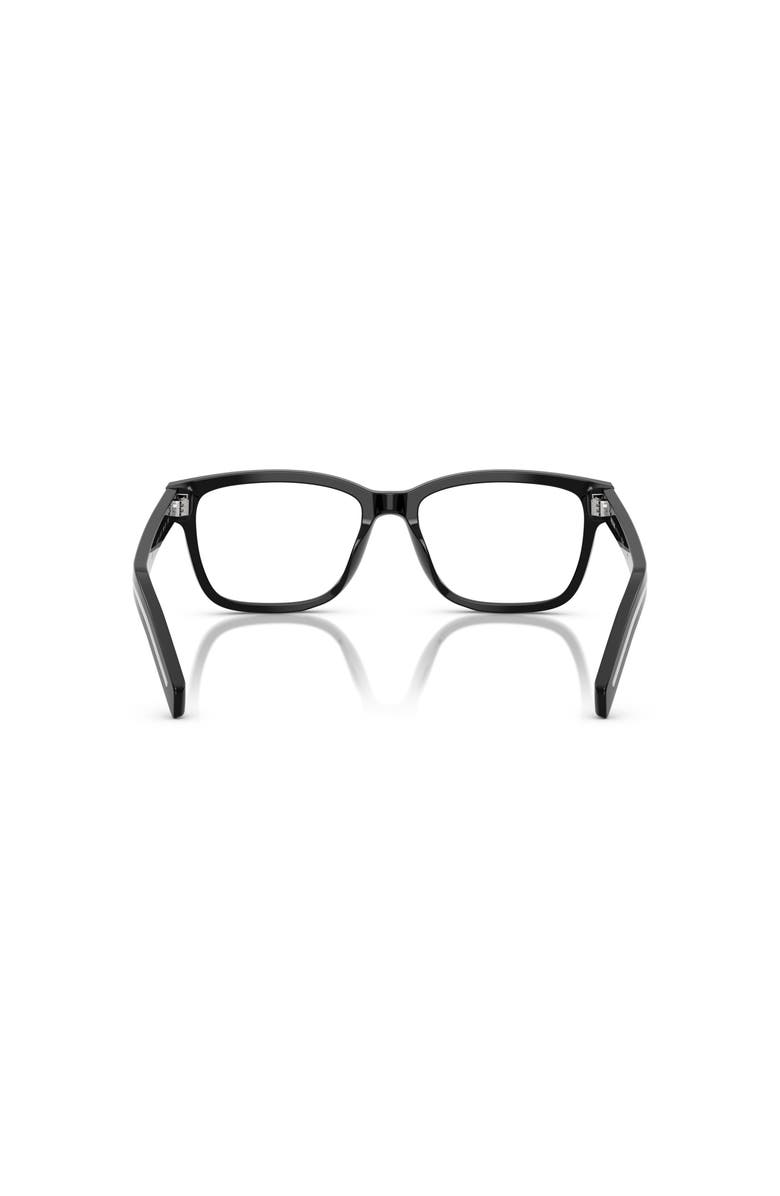 Prada 55mm Rectangle optical glasses, Alternate, color, Black