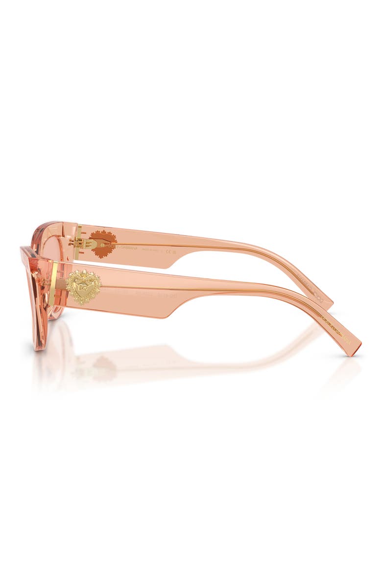 55mm Cat Eye Sunglasses, Alternate, color, NUDE TRANSPARENT / DARK PINK