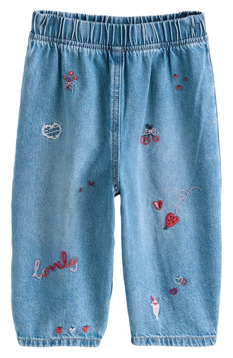 Kids' Heart Embroidered Jeans (Baby, Toddler & Little Kid)