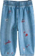 NEXT Kids' Heart Embroidered Jeans