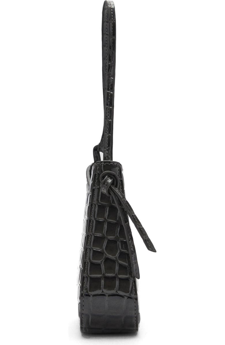 MANGO Croc Embossed Faux Leather Shoulder Bag, Alternate, color,