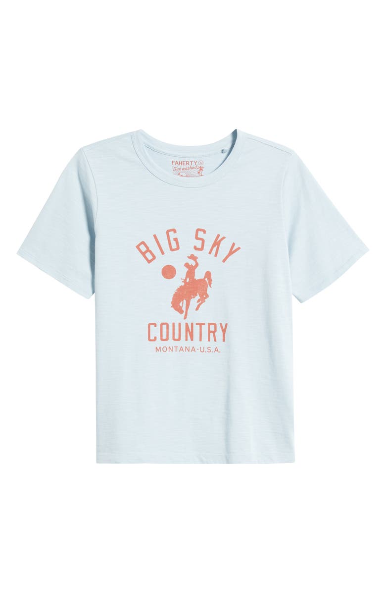 Faherty Big Sky Sunwashed Cotton Graphic T-Shirt, Alternate, color, Skyway