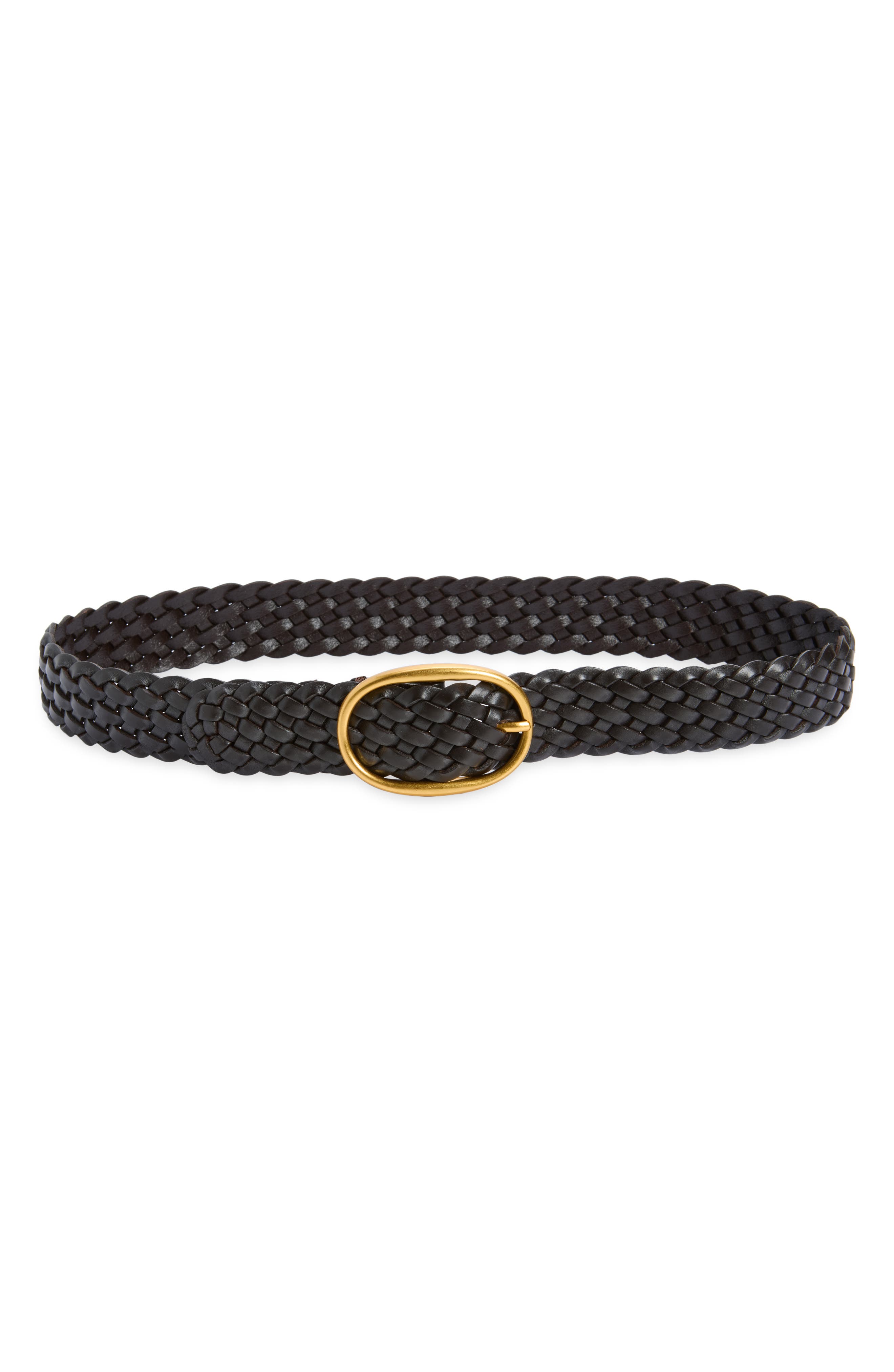 Madewell Woven Leather Oval Buckle Belt