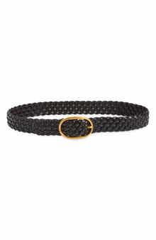 Madewell Woven Leather Oval Buckle Belt