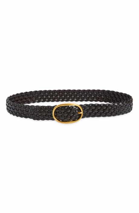 Madewell Woven Leather Oval Buckle Belt