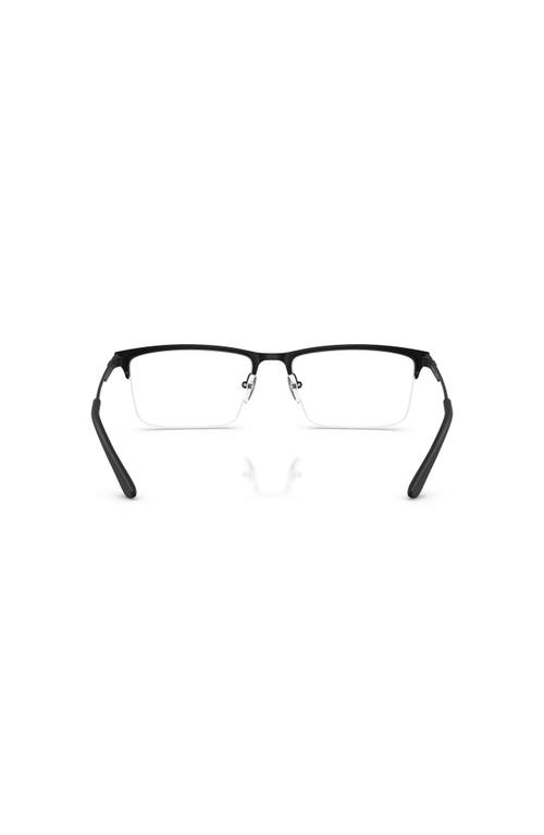 Emporio Armani 57mm Rectangle Optical Glasses In Black