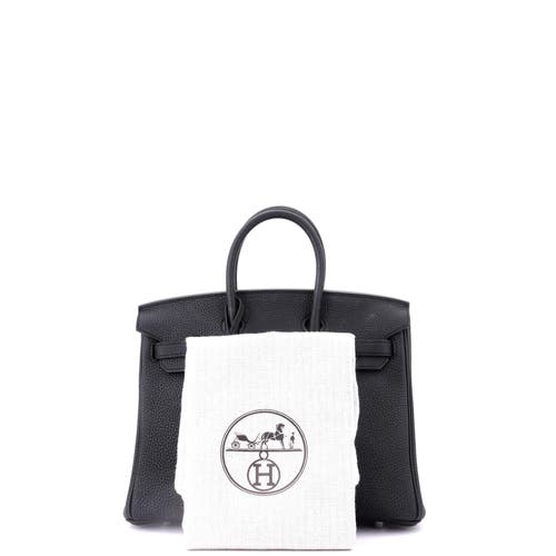 Pre-owned Hermes Hermes Birkin Handbag Black Togo With Palladium Hardware 25 In Black