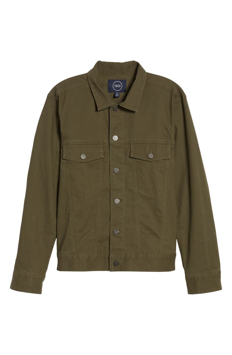 1901 Stretch Cotton Trucker Jacket, Alternate, color, 