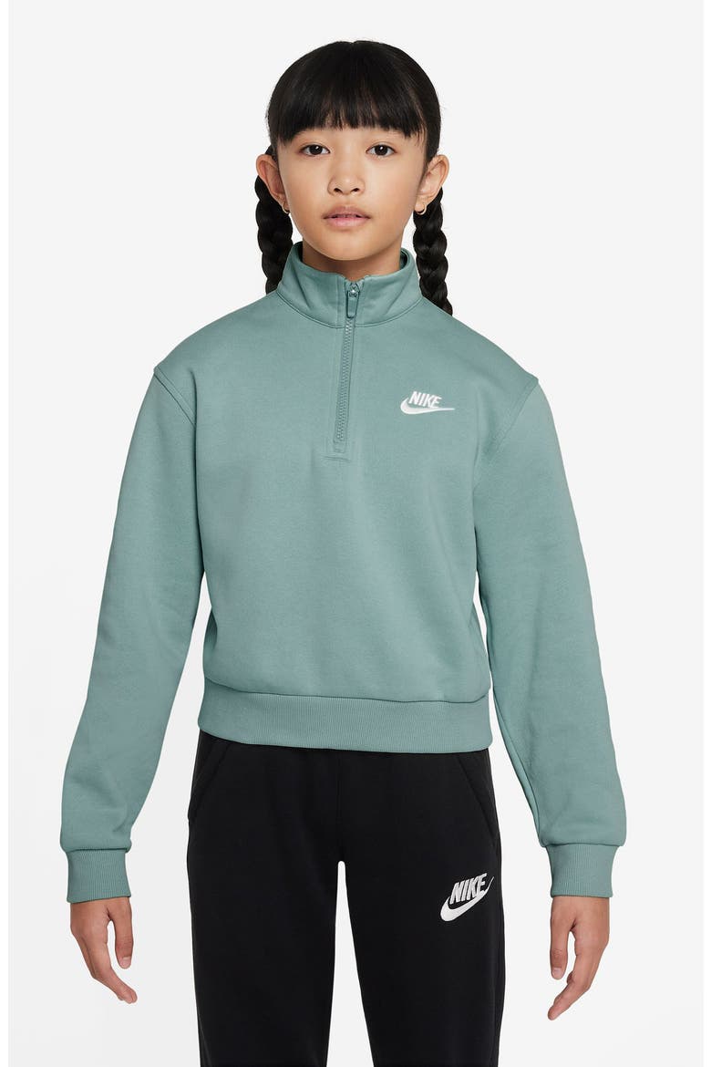 Kids' Sportswear Club Fleece Quarter Zip Pullover, Main, color, 017 CANNON/WHITE