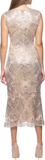Sequin Embellished Midi Cocktail Dress
