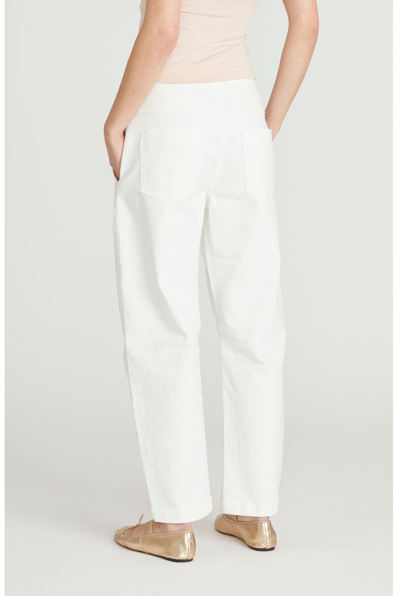 Twyla Embroidered Drawstring Waist Wide Leg Jeans, Alternate, color, WHITE