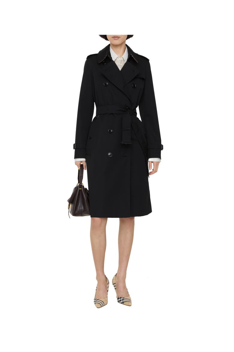 Long Kensington Heritage Trench Coat, Alternate, color, Black
