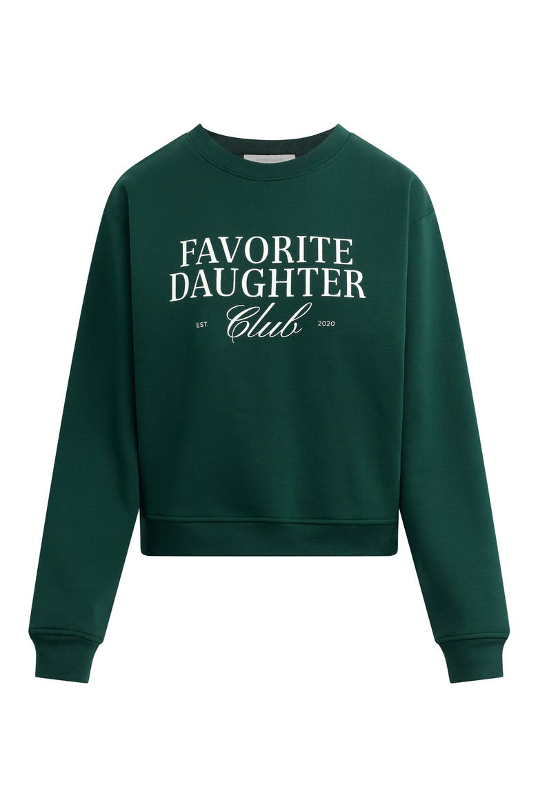 Club Graphic Sweatshirt, Alternate, color, FOREST/ SUGAR