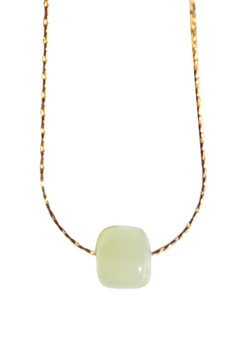 Beetle Green bead jade necklace