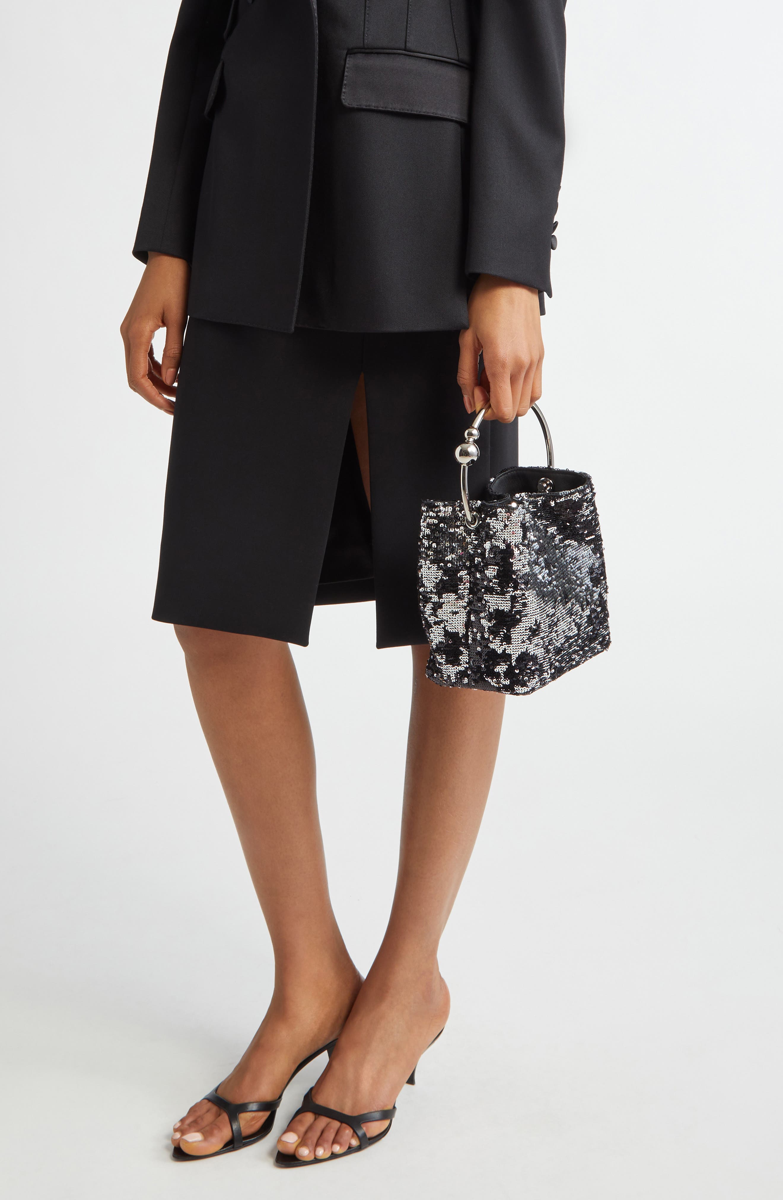 Strathberry The Circus Sequin Bucket Bag, Alternate, color, 