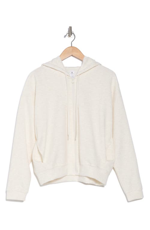 90 Degree By Reflex Scuba Trace Full Zip Hoodie In Heather Seaside Sand