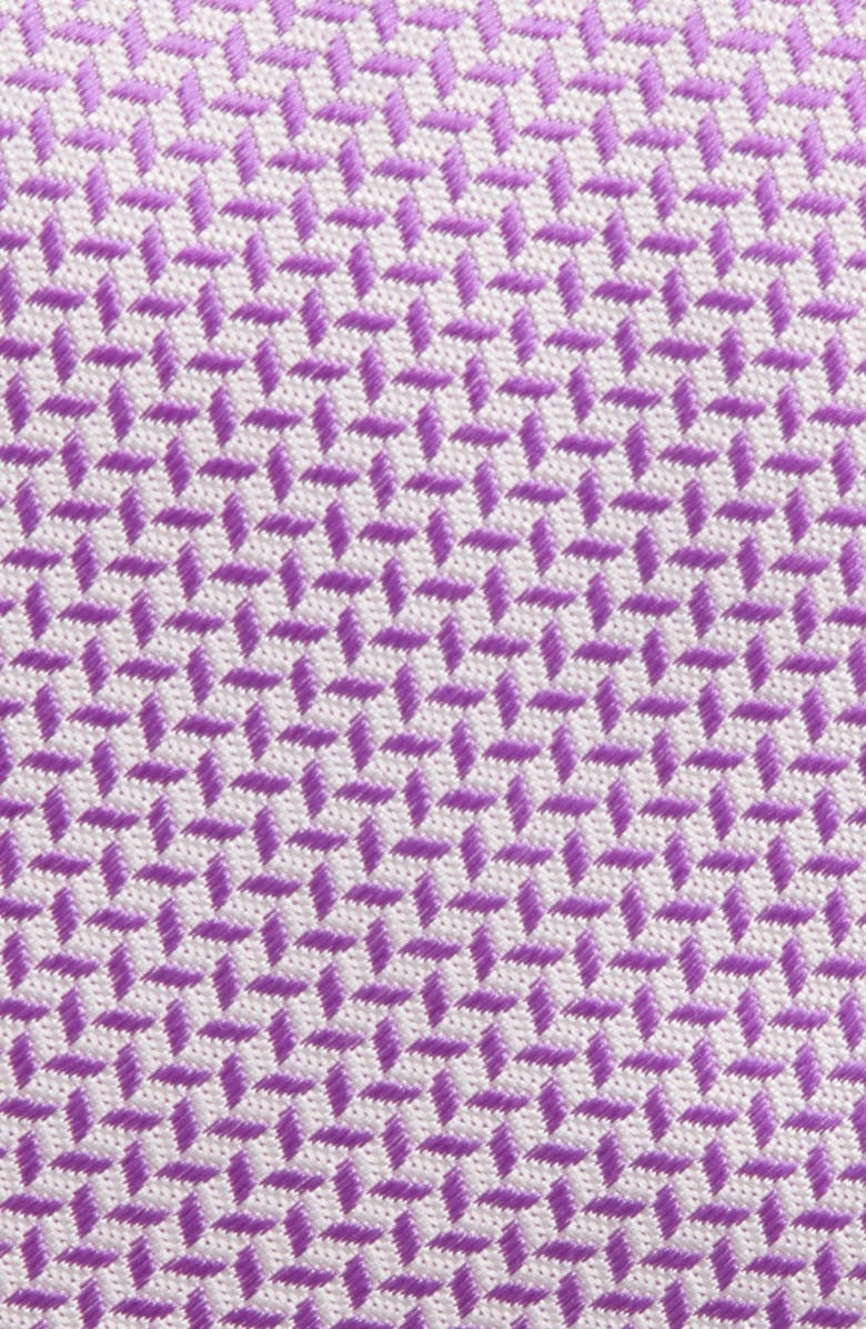 Jack Victor Gervais Chevron Jacquard Silk Tie, Alternate, color, Pink