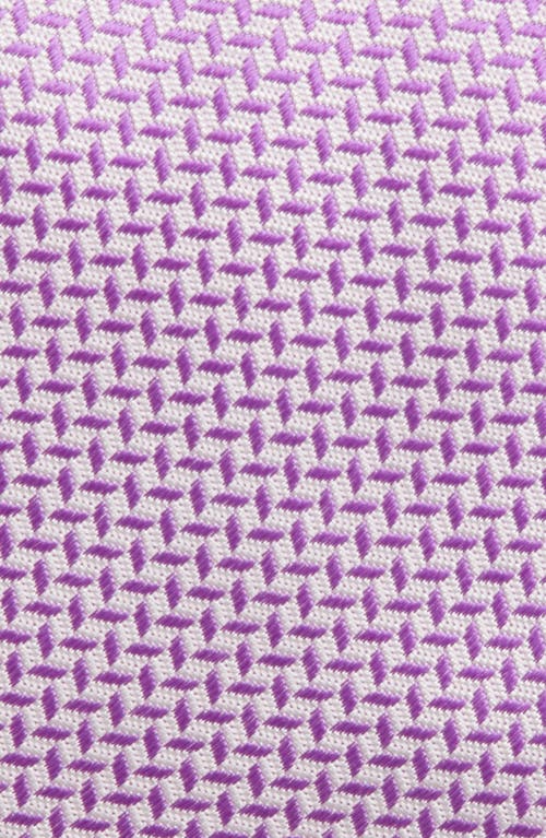 Jack Victor Gervais Chevron Jacquard Silk Tie In Pink