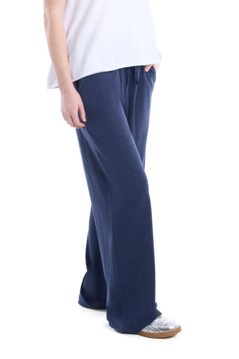 Crochet Trim Wide Leg Pant, Alternate, color, Naval Academy