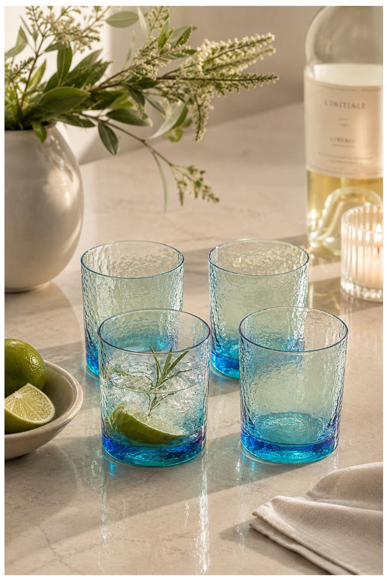 Set of 4 Aperitivo Rock Glasses, Alternate, color, BLUE