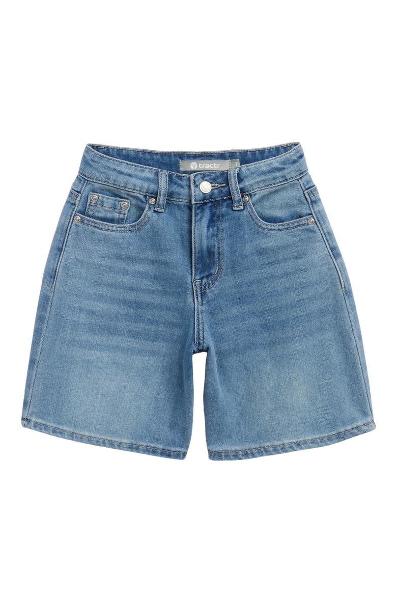 Kids' Cotton Blend Denim Shorts, Main, color, WASHED INDIGO