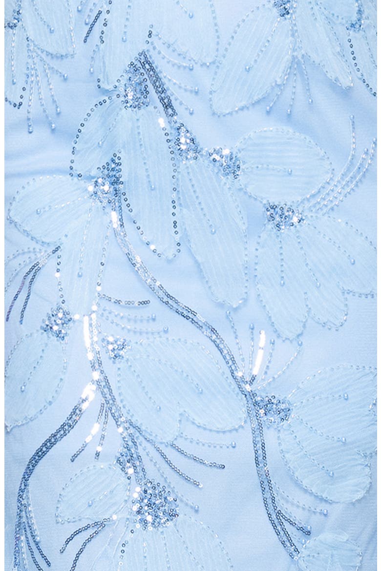 Embellished Floral Appliqué Mermaid Gown, Alternate, color, LIGHT BLUE