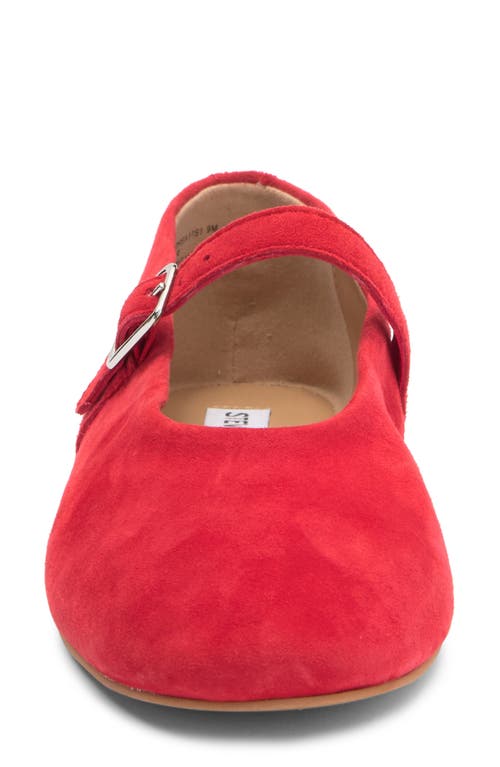 Shop Steve Madden Dreaming Mary Jane Flat In Red Suede