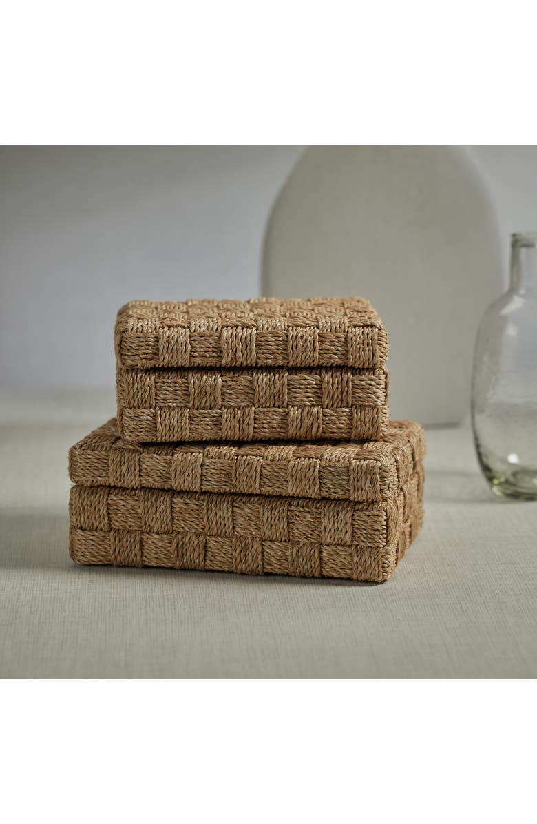 Zodax Taranto Abaca Rope Decorative Box, Alternate, color, Beige